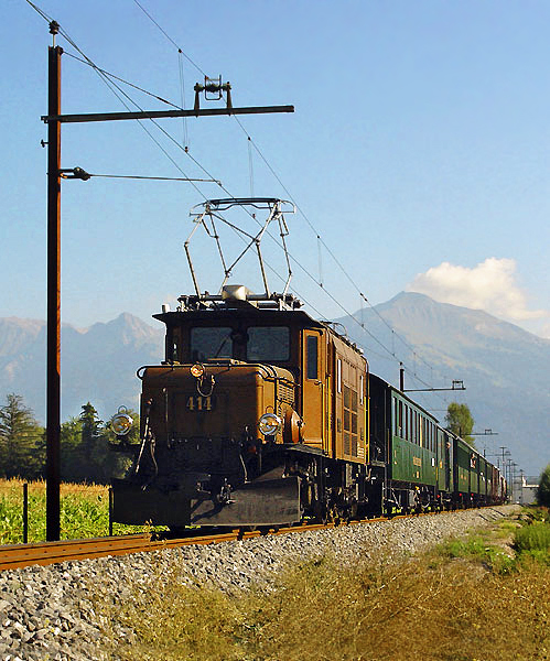 Krokodile Ge 6/6I, 100 Jahre Albulabahn, Untervaz, Rhätische Bahn, RhB